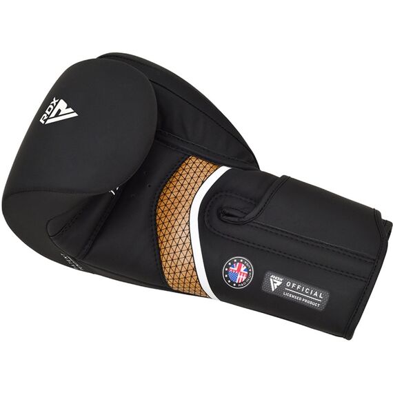 Gants de boxe RDX Aura Plus T-17 – Noir/Or – 10oz, Couleur: Noir, oz: 10oz, 4 image
