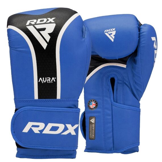 Gants de boxe RDX Aura Plus T-17 – Bleu – 12oz, Couleur: Bleu, oz: 12oz, 4 image