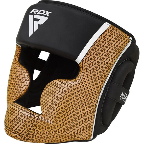 Headgear RDX Aura Plus T-17 Gold XL, Size: XL, Colour: Schwarz