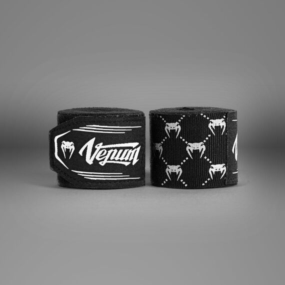 Hand Wraps Venum Monogram Black/White 4M, Colour: Weiss, Length: 4.0m