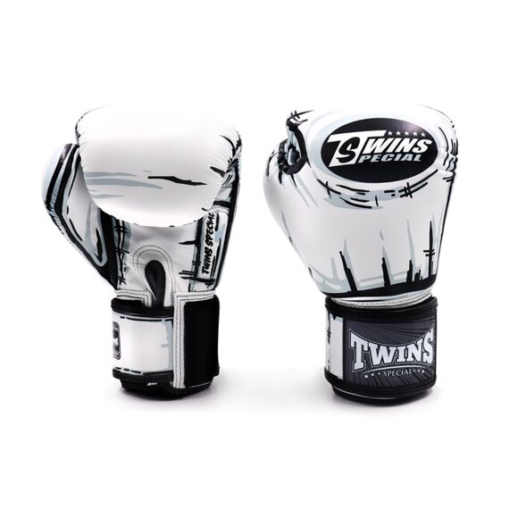 Boxing Gloves Twins BGVL4 Comic – 12oz, Colour: Weiss, OZ: 12oz