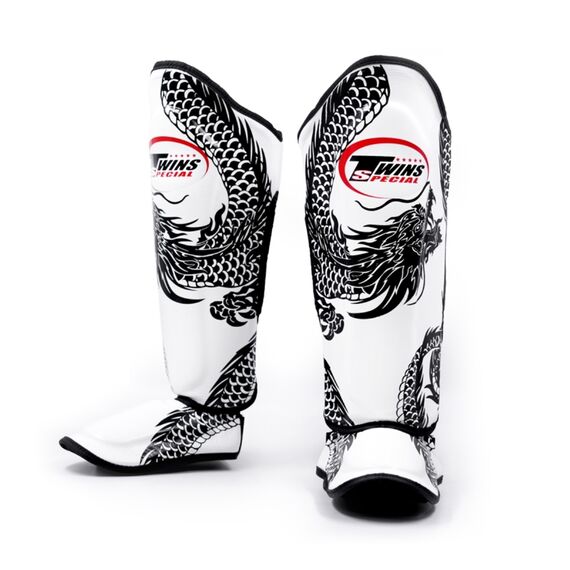 Shin Guards Twins Dragon Black/White – M, Taglia: M, Colore: Nero