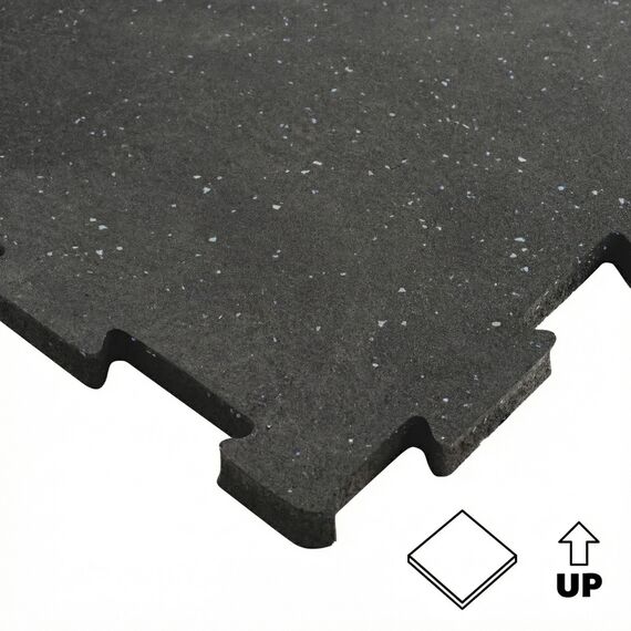 High-density rubber puzzle floor 100x100x2cm GladiatorFit, 6 image