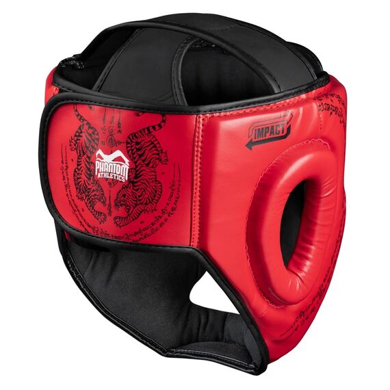 Casque de protection Muay Thai – Rouge – Taille unique, Taille: Taille unique, Couleur: Rouge, 2 image