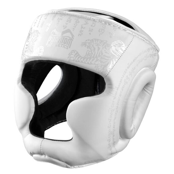 Casque de protection Muay Thai – Blanc – Taille unique, Taille: Taille unique, Couleur: Blanc