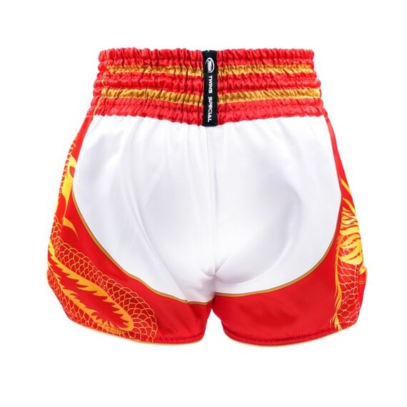 Muay Thai Shorts Twins Dragon White/Red – XXL, Size: XXL, Colour: Weiss, 3 image