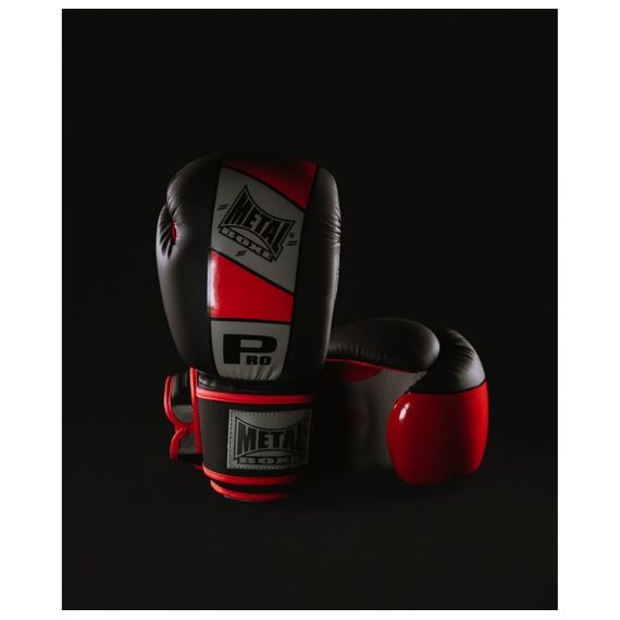 Metal Boxe Gant Competition Velcro Pro Noir 10 oz, Couleur: Noir, oz: 10oz, 4 image
