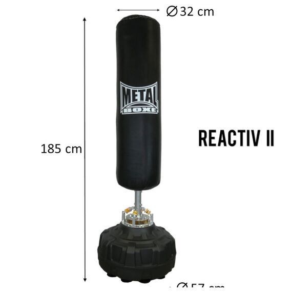 Reactiv II stand-up punching bag, Colore: Nero, 3 image