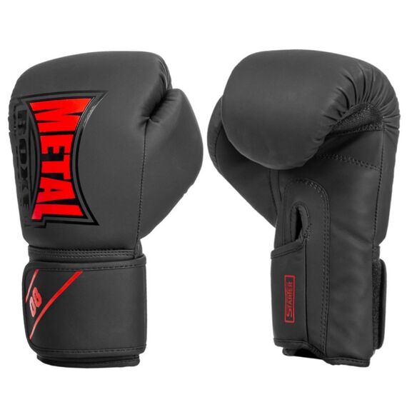 Metal Boxe Gants D'Entrainement Starter Noir/Rouge 10 oz, Couleur: Noir, oz: 10oz