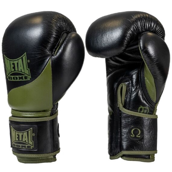 Omega Leather Boxing Gloves, Colore: Nero, OZ: 10oz