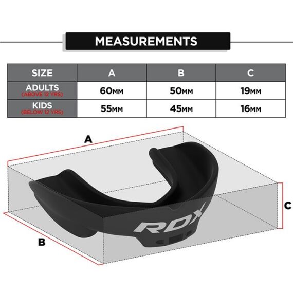 Zahnschutz Erwachsene RDX – Schwarz, Bekleidungsgrösse: One Size, Farbe: Schwarz, 5 image