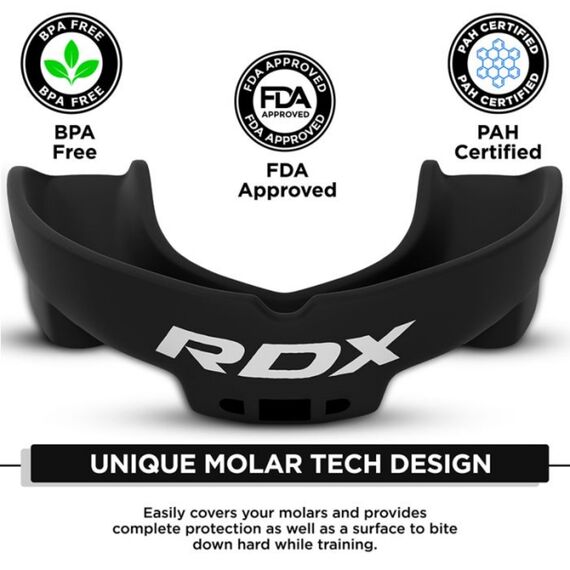 Protège-dents Junior moins de 12 ans RDX – Noir, Taille: Taille unique, Couleur: Noir, 2 image