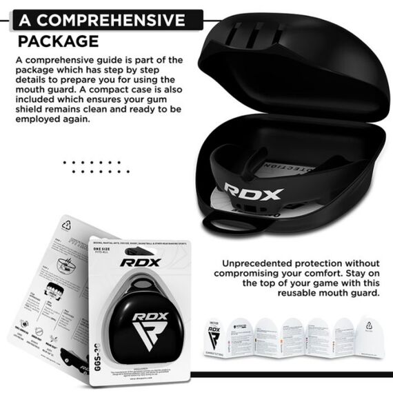 Protège-dents Junior moins de 12 ans RDX – Noir, Taille: Taille unique, Couleur: Noir, 6 image