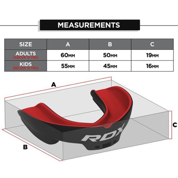 Zahnschutz Erwachsene RDX – Schwarz und Rot, Bekleidungsgrösse: One Size, Farbe: Schwarz, 5 image