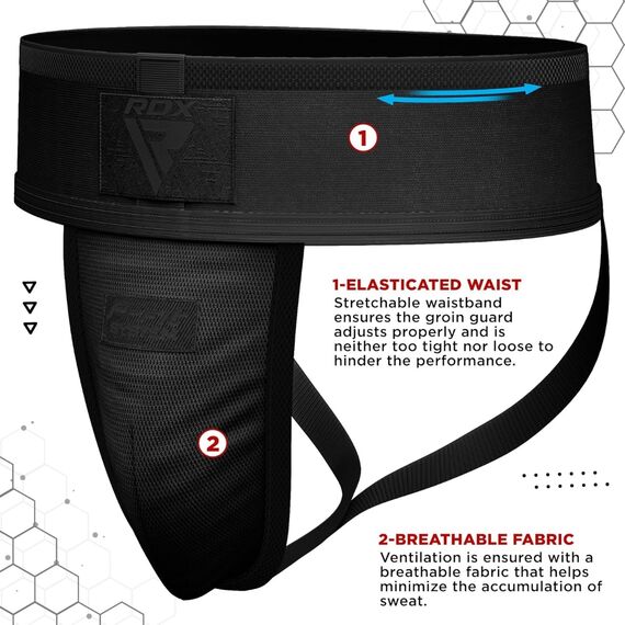 Groin Guard Supporter Plus, Size: L, Colour: Schwarz, 4 image