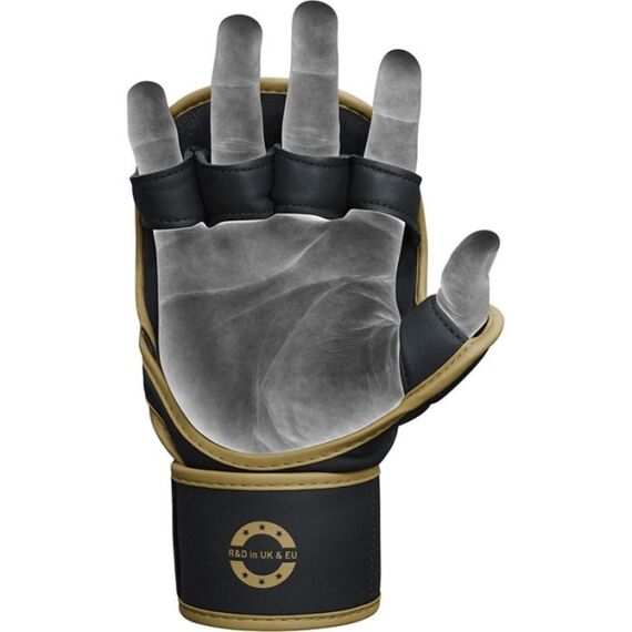 Gants MMA sparring RDX F6 KARA – Or – L/XL, Taille: L/XL, Couleur: Noir, 3 image