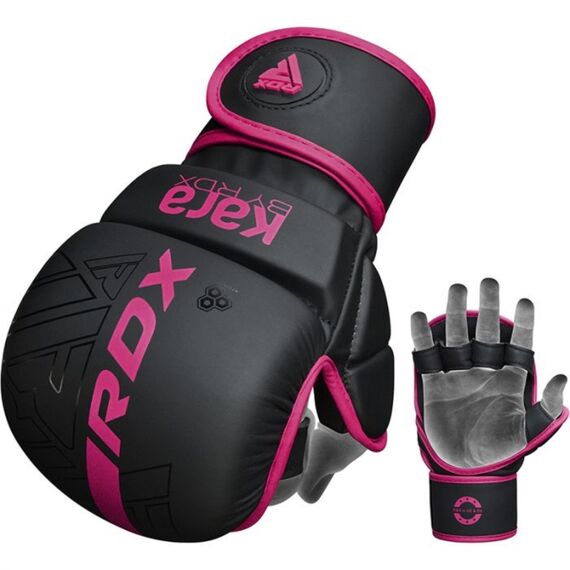 MMA Sparringhandschuhe RDX F6 KARA – Pink – XS/S, Bekleidungsgrösse: XS/S, Farbe: Schwarz, 4 image