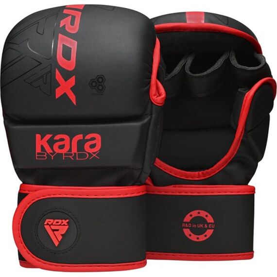 MMA Sparringhandschuhe RDX F6 KARA – Rot – S/M, Bekleidungsgrösse: S/M, Farbe: Schwarz