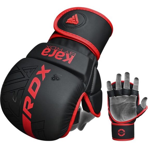 MMA Sparringhandschuhe RDX F6 KARA – Rot – S/M, Bekleidungsgrösse: S/M, Farbe: Schwarz, 7 image