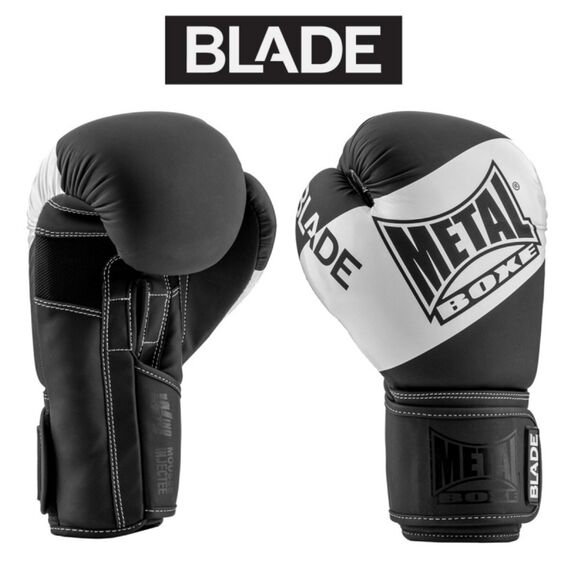 Boxing Gloves Metal Boxe Blade Black White 14 oz, Colour: Weiss, OZ: 14oz, 2 image