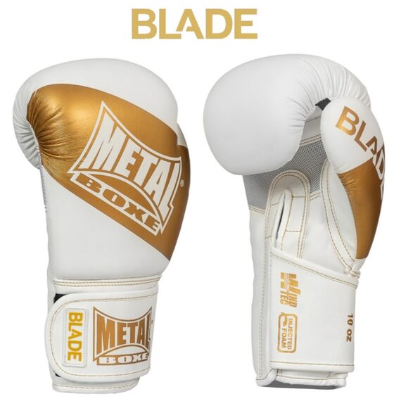 Boxhandschuhe Metal Boxe Blade Weiss Gold 8 oz, Farbe: Weiss, OZ: 8oz, 2 image