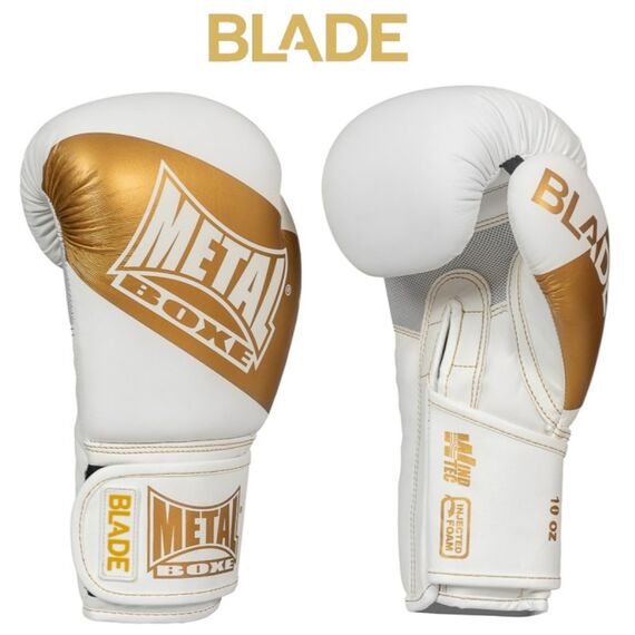 Boxing Gloves Metal Boxe Blade White Gold 14 oz, Colour: Weiss, OZ: 14oz, 2 image