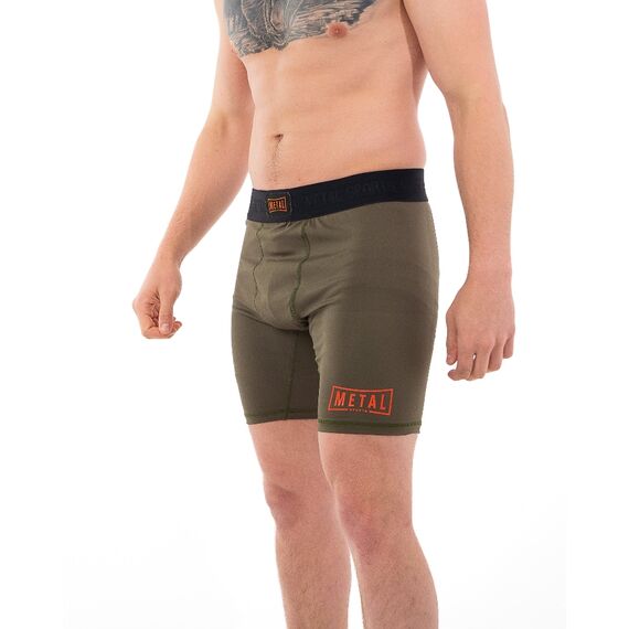 Short compression Metal Boxe Olive L, Taille: L, Couleur: Kaki, 3 image