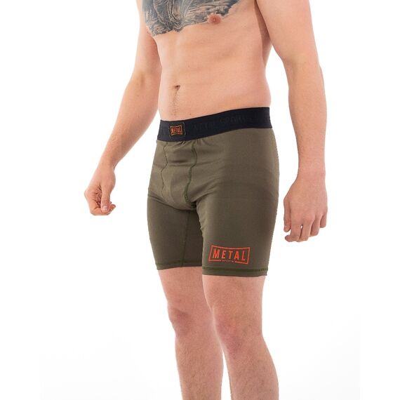 Kompressionsshort Metal Boxe Olive M, Bekleidungsgrösse: M, Farbe: Khaki, 3 image