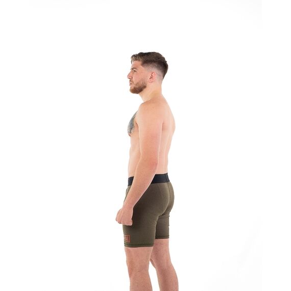 Kompressionsshort Metal Boxe Olive S, Bekleidungsgrösse: S, Farbe: Khaki, 5 image