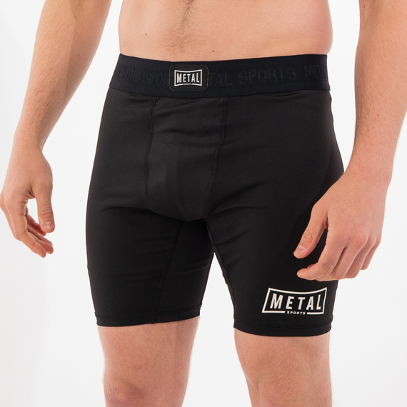 Short compressione Metal Boxe Nero L, Taglia: L, Colore: Nero