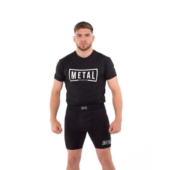 Short compressione Metal Boxe Nero L, Taglia: L, Colore: Nero, 5 image