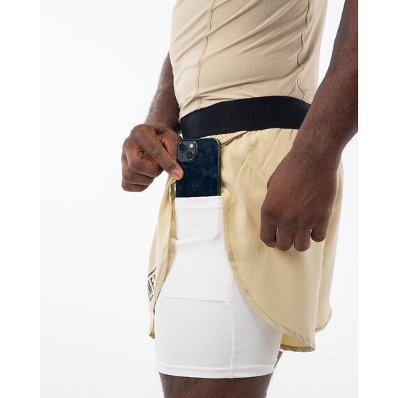 MMA Shorts 2-in-1 Metal Boxe Desert Storm M, Bekleidungsgrösse: M, Farbe: Beige, 4 image