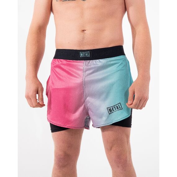Short MMA 2-en-1 Metal Boxe Miami Vibe M, Taille: M, Couleur: Rose, 2 image