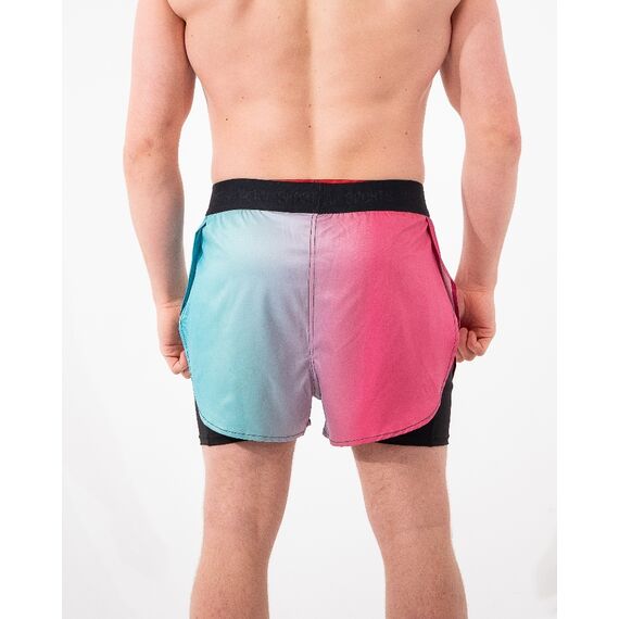 Short MMA 2-en-1 Metal Boxe Miami Vibe XL, Taille: XL, Couleur: Rose, 5 image