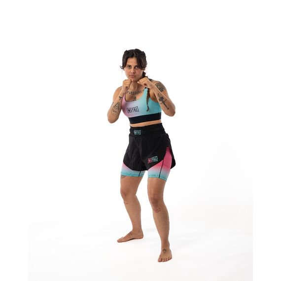 Women MMA shorts 2-in-1 Metal Boxe Miami Vibe L, Size: L, Colour: Rosa, 5 image