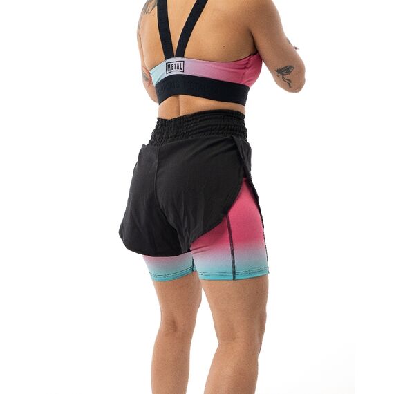 MMA Shorts 2-in-1 Damen Metal Boxe Miami Vibe XS, Bekleidungsgrösse: XS, Farbe: Rosa, 3 image