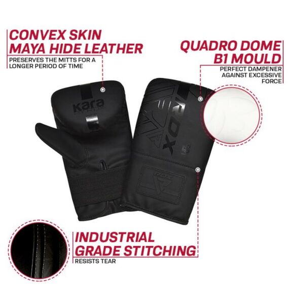 RDX F6 Boxsack Handschuhe – Rot Matt – Training, Farbe: Rot, OZ: 4oz, 4 image