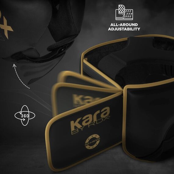 Casco da boxe F6 KARA – Oro opaco – L, Taglia: L, Colore: Nero, 2 image