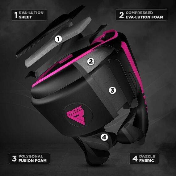 Boxhelm F6 KARA – Mattrosa – L, Bekleidungsgrösse: L, Farbe: Schwarz, 5 image