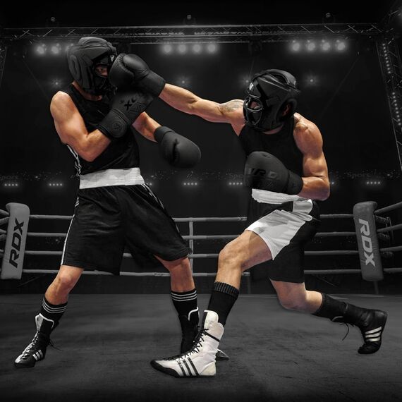 Casque de boxe à grille amovible T1 – Rouge – S, Taille: S, Couleur: Rouge, 7 image
