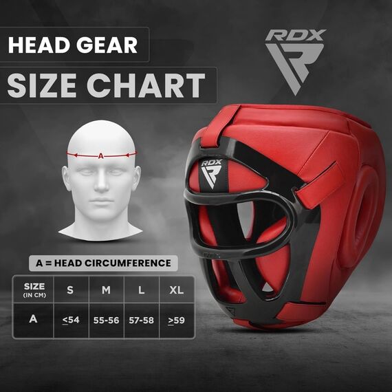Casque de boxe à grille amovible T1 – Rouge – S, Taille: S, Couleur: Rouge, 2 image