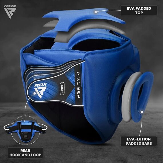 Casque de boxe à grille amovible T1 – Bleu – M, Taille: M, Couleur: Bleu, 5 image