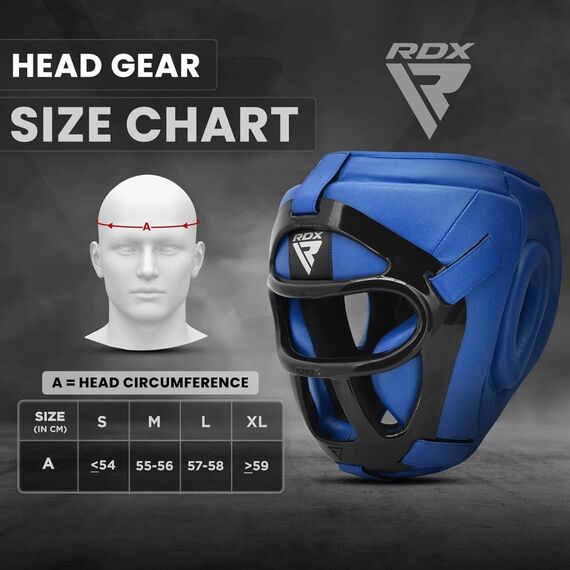 Casque de boxe à grille amovible T1 – Bleu – M, Taille: M, Couleur: Bleu, 2 image