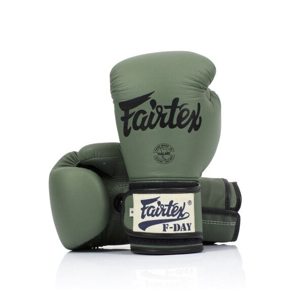 Boxhandschuhe Fairtex BGV11 – F-Day Limitierte Edition – Grün – 10 oz, Farbe: Khaki, OZ: 10oz
