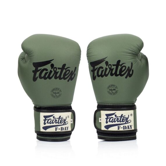 Boxhandschuhe Fairtex BGV11 – F-Day Limitierte Edition – Grün – 10 oz, Farbe: Khaki, OZ: 10oz, 2 image