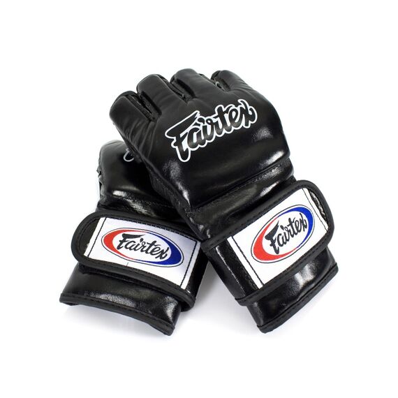 Gants de MMA Fairtex FGV12 – Open Thumb Loop – Noir – L, Taille: L, Couleur: Noir