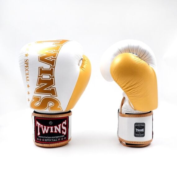Guantoni da boxe Twins Bianco/Oro – 12oz, Colore: Bianco, OZ: 12oz, 3 image