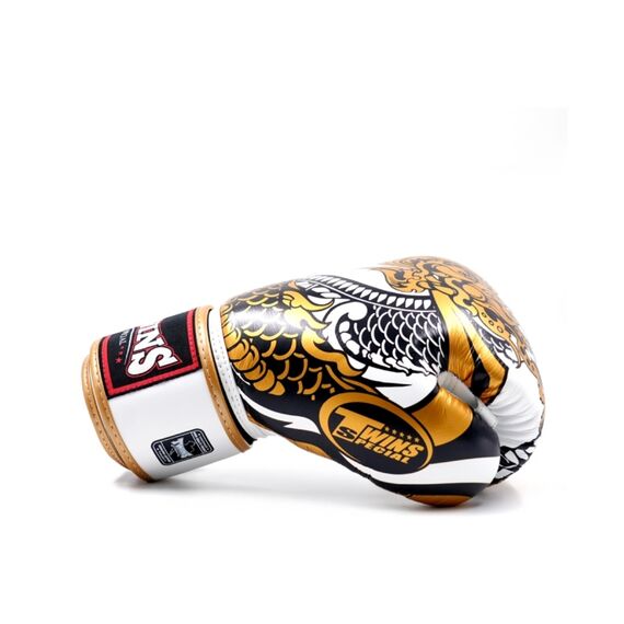 Gants de boxe Twins Nagas Or/Blanc – 16oz, Couleur: Or, oz: 16oz, 3 image