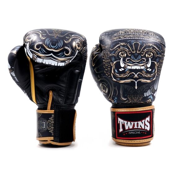 Guantoni da boxe Twins Yaksha Nero – 16oz, Colore: Nero, OZ: 16oz