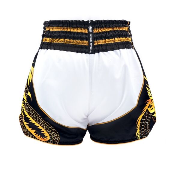 Pantaloncini Muay Thai Twins Dragon Bianco/Nero – M, Taglia: M, Colore: Verde, 2 image
